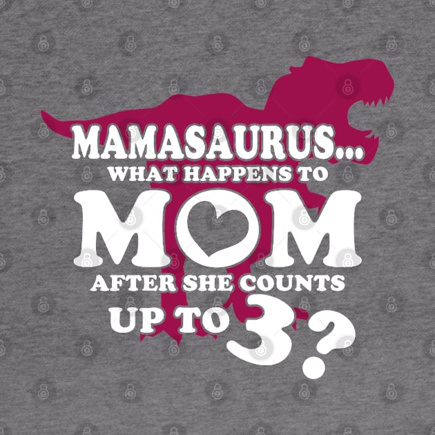 Mamasaurus After She Counts Up To 3 Family Matching Women by Toeffishirts